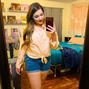 Light pink Adrian Jordan button up top Size 14/16